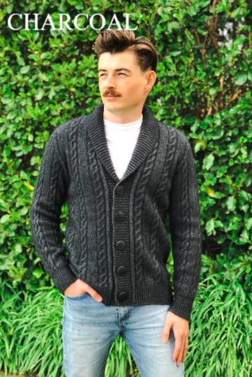 Lothlorian Merino Possum Cable Button Jacket